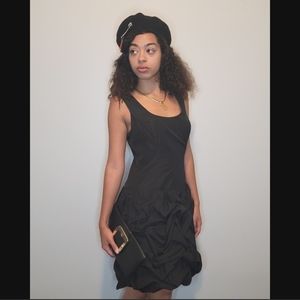 Black Scrunched Dress